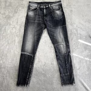 Diesel Men's Straight Jeans - Black and Gray